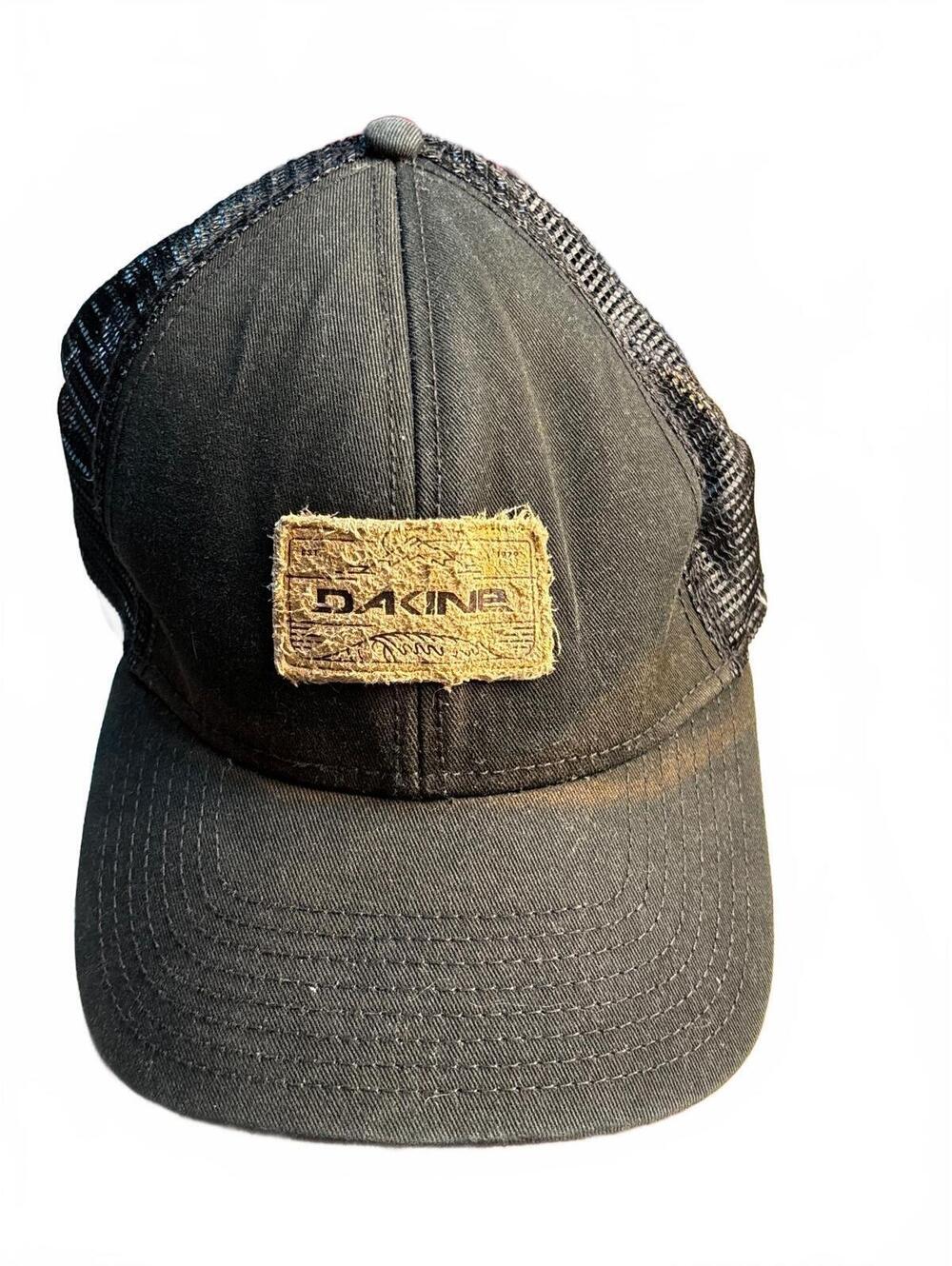 Dakine Black Mesh Trucker Cap with Frayed Logo Patch